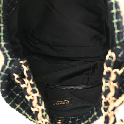 Chanel Tweed Woven Raffia Country Coco Hobo 5 of 10