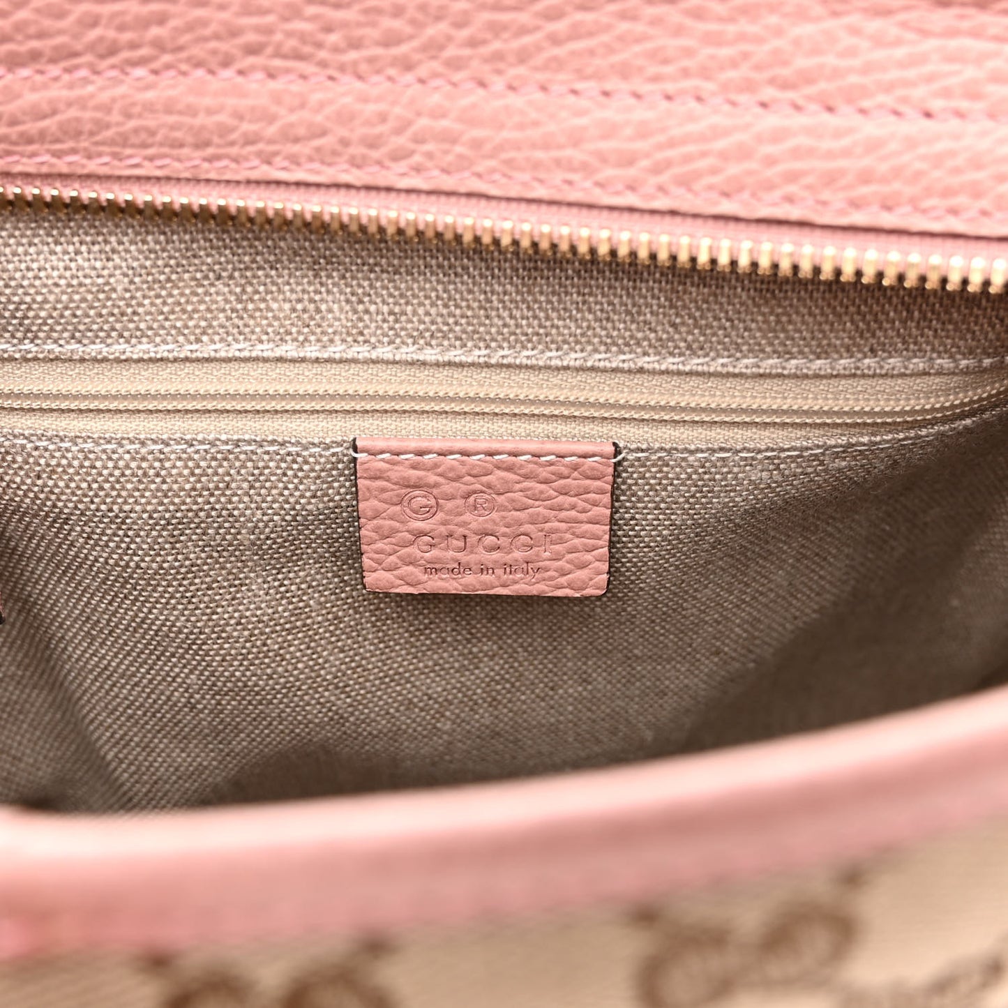 Monogram Small Bree Tote Beige Soft Pink