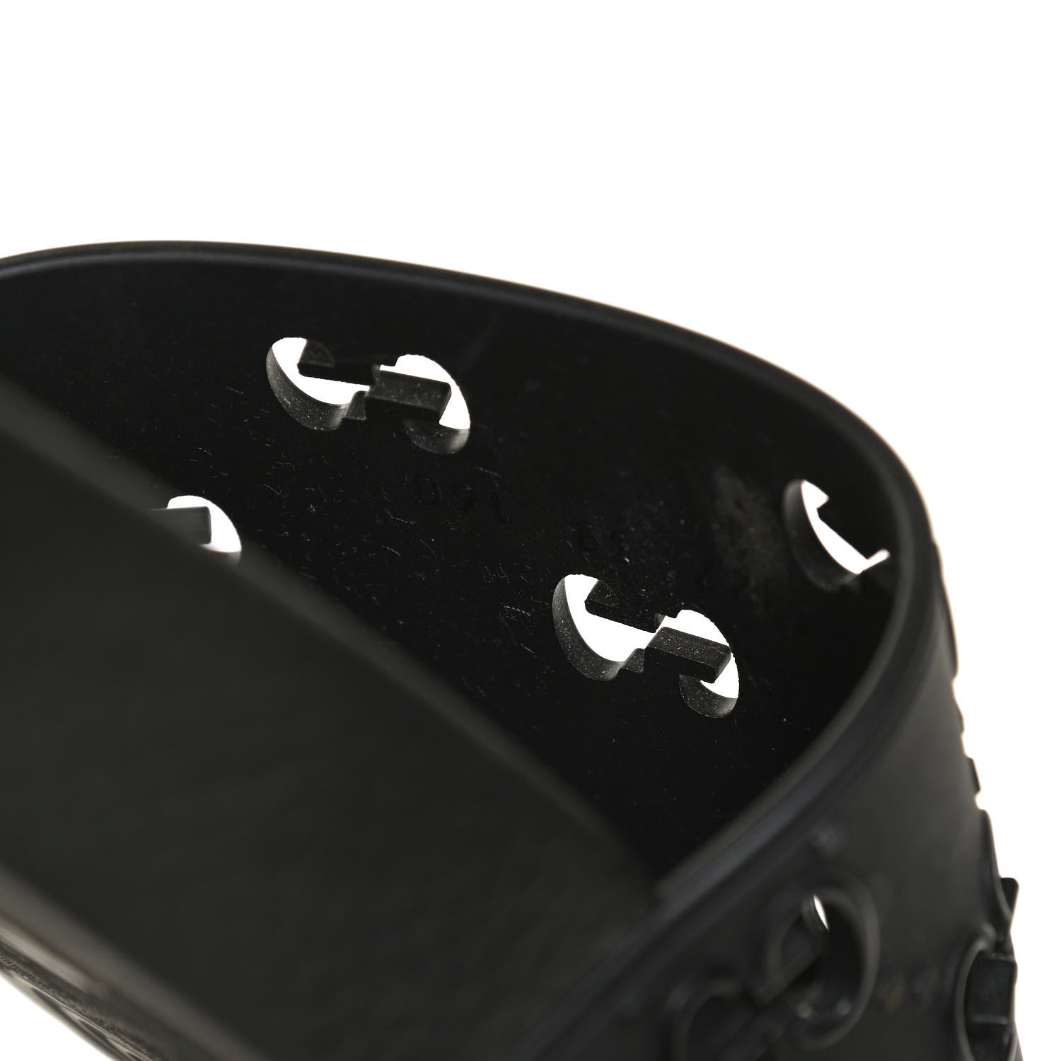 Gucci Rubber GG Monogram Perforated Womens Slide Sandals 38 Black 11 of 12