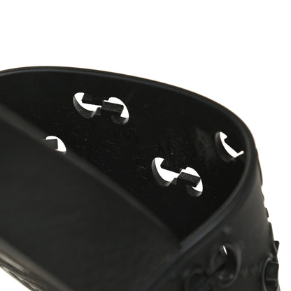 Gucci Rubber GG Monogram Perforated Womens Slide Sandals 38 Black 11 of 12