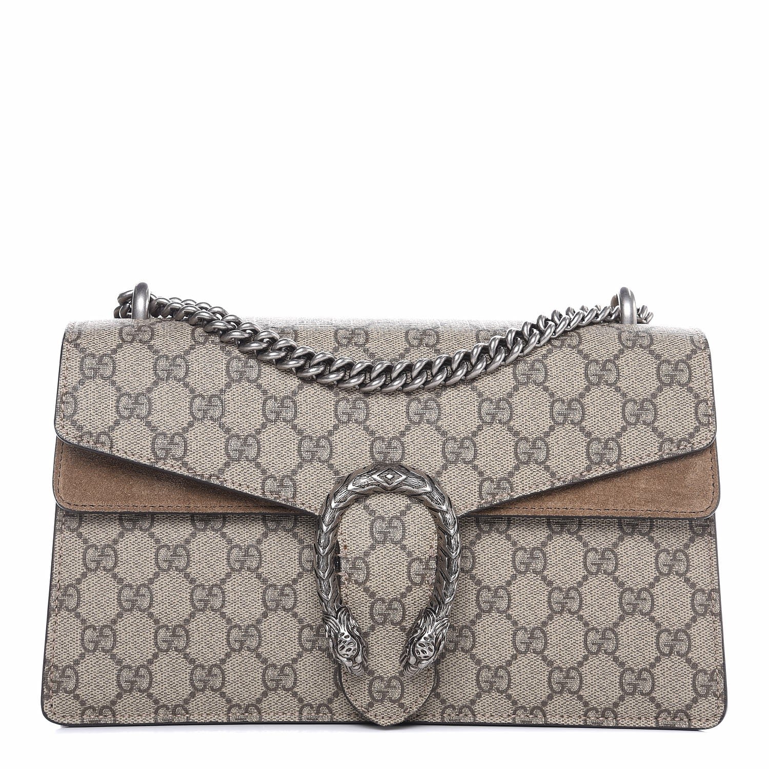 Gucci GG Supreme Monogram Small Dionysus Shoulder Bag Taupe 1 of 8