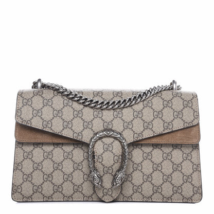Gucci GG Supreme Monogram Small Dionysus Shoulder Bag Taupe 1 of 8
