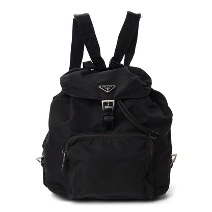 Prada Nylon Vela Medium Cinch Backpack Black 1 of 9