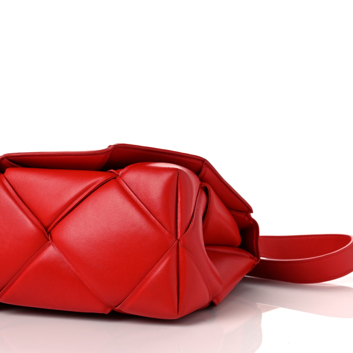 Nappa Intreccio Padded Top Handle Shoulder Bag Nail Polish