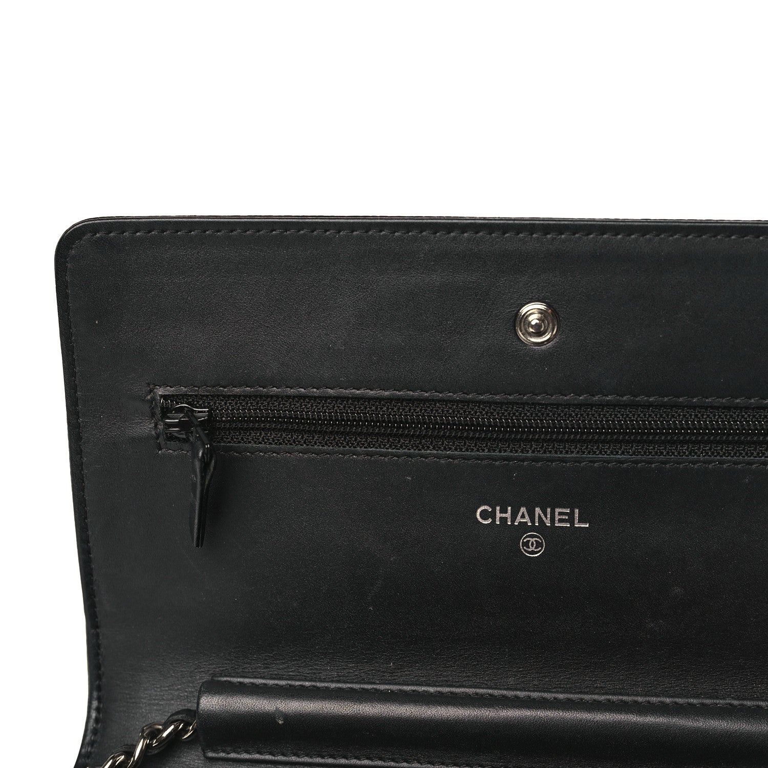 Chanel Caviar Timeless CC Wallet On Chain WOC Black 11 of 14