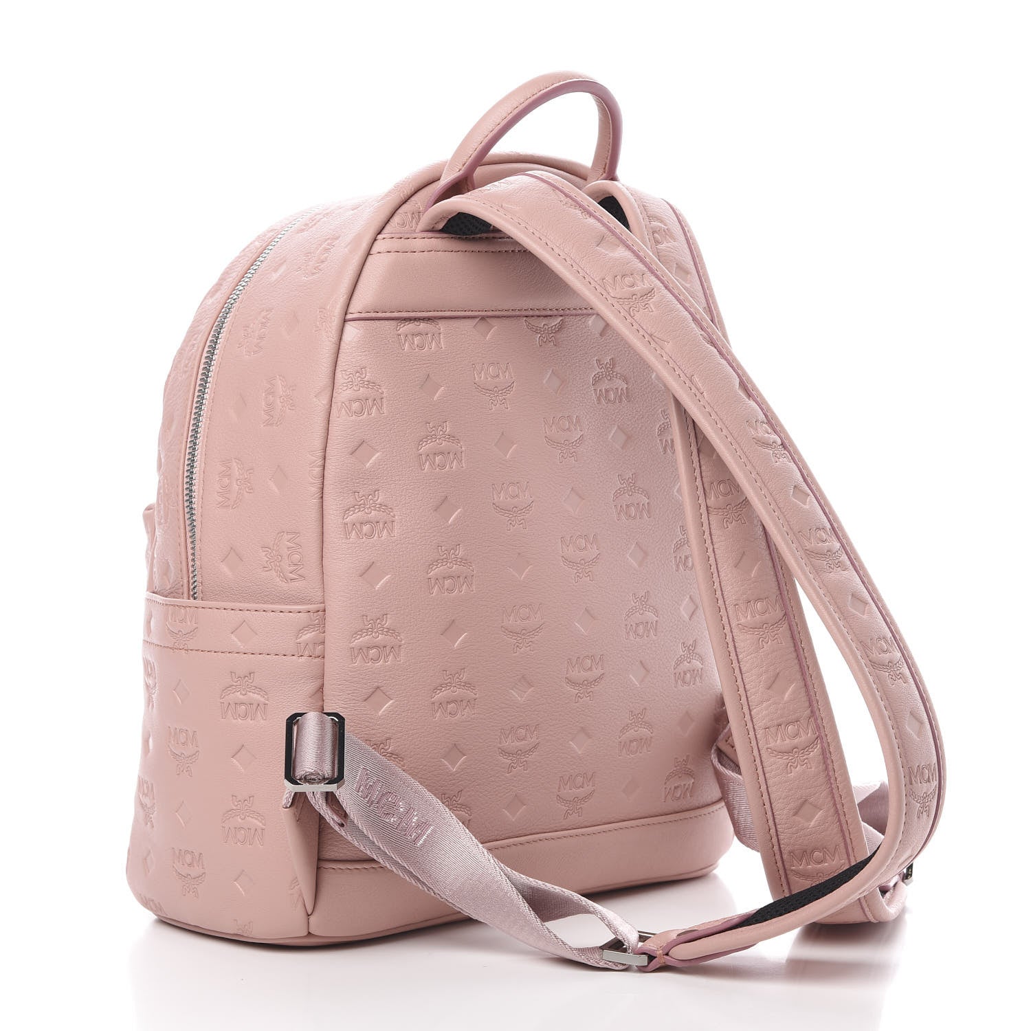 MCM Calfskin Ottomar Monogram Small Backpack Pink 2 of 9