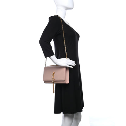 Saint Laurent Smooth Calfskin Medium Classic Monogram Kate Tassel Satchel Pink 3 of 15