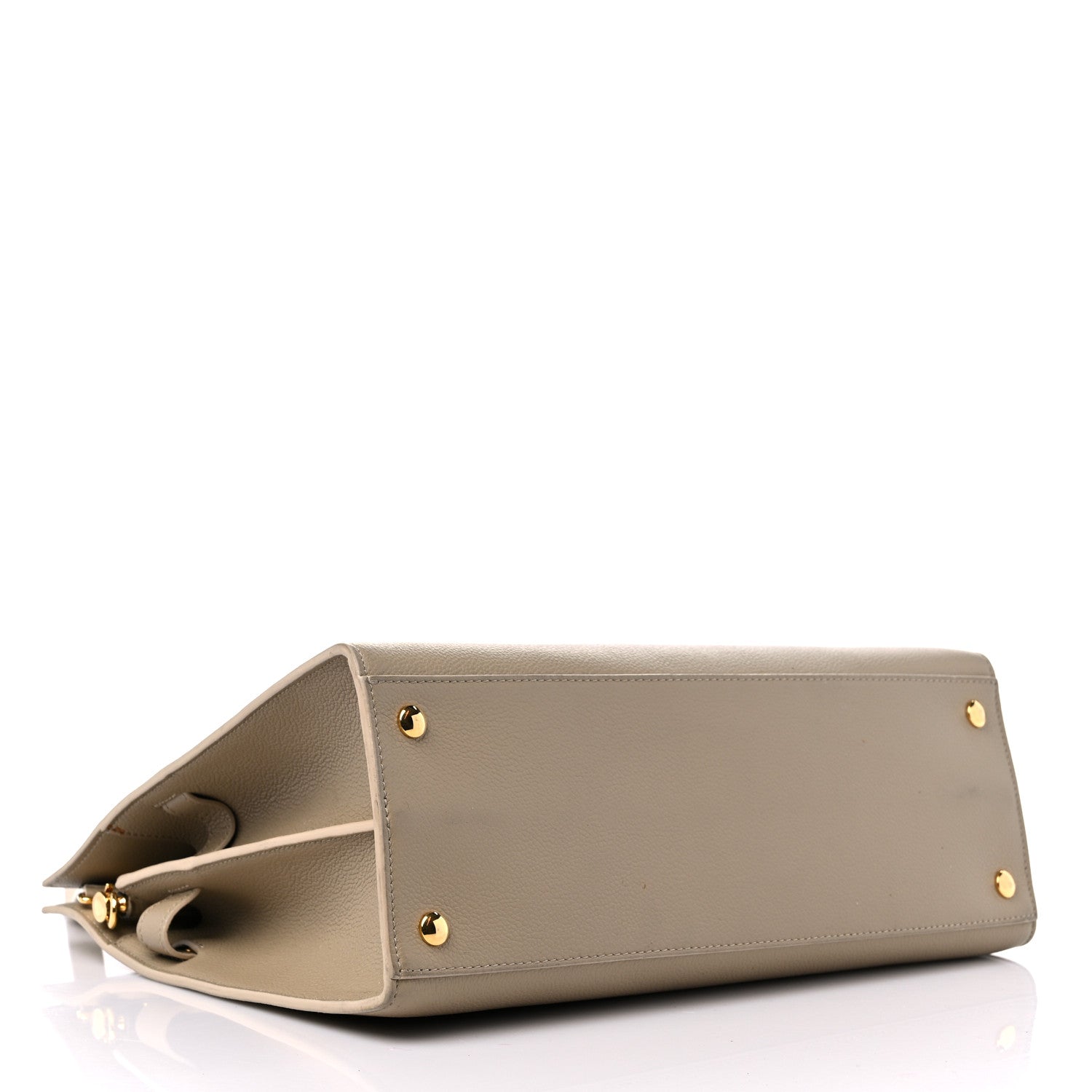 Burberry Grainy Calfskin Medium Title Bag Honey 4 of 15