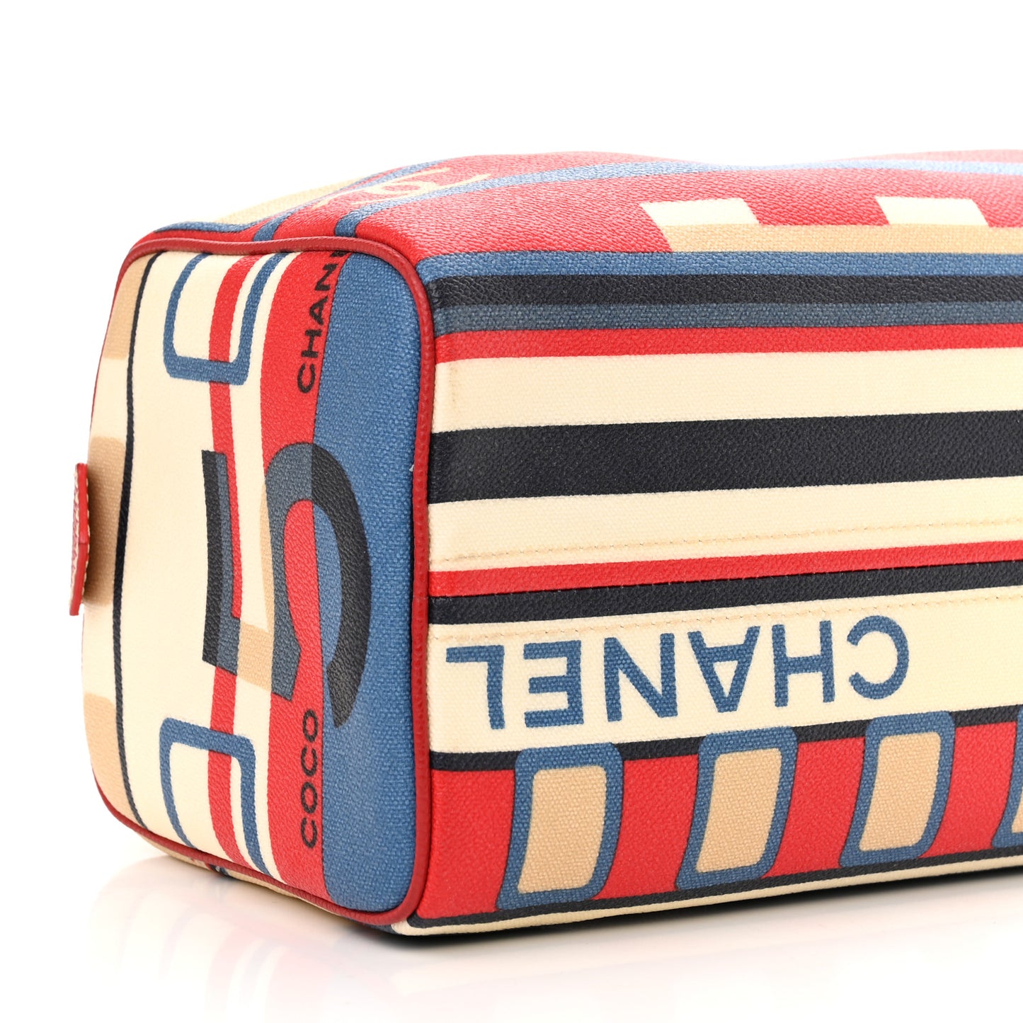 Coated Canvas Le Train Boston Bag Red
