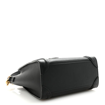 Celine Smooth Calfskin Nano Luggage Black 4 of 9