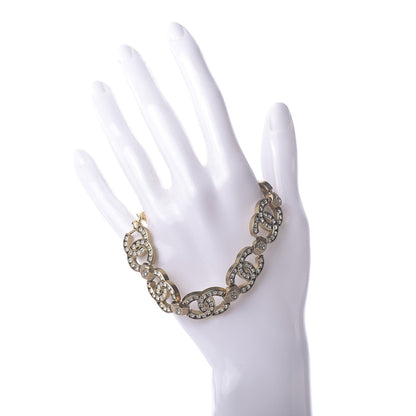 Chanel Crystal CC Bracelet Gold 2 of 6