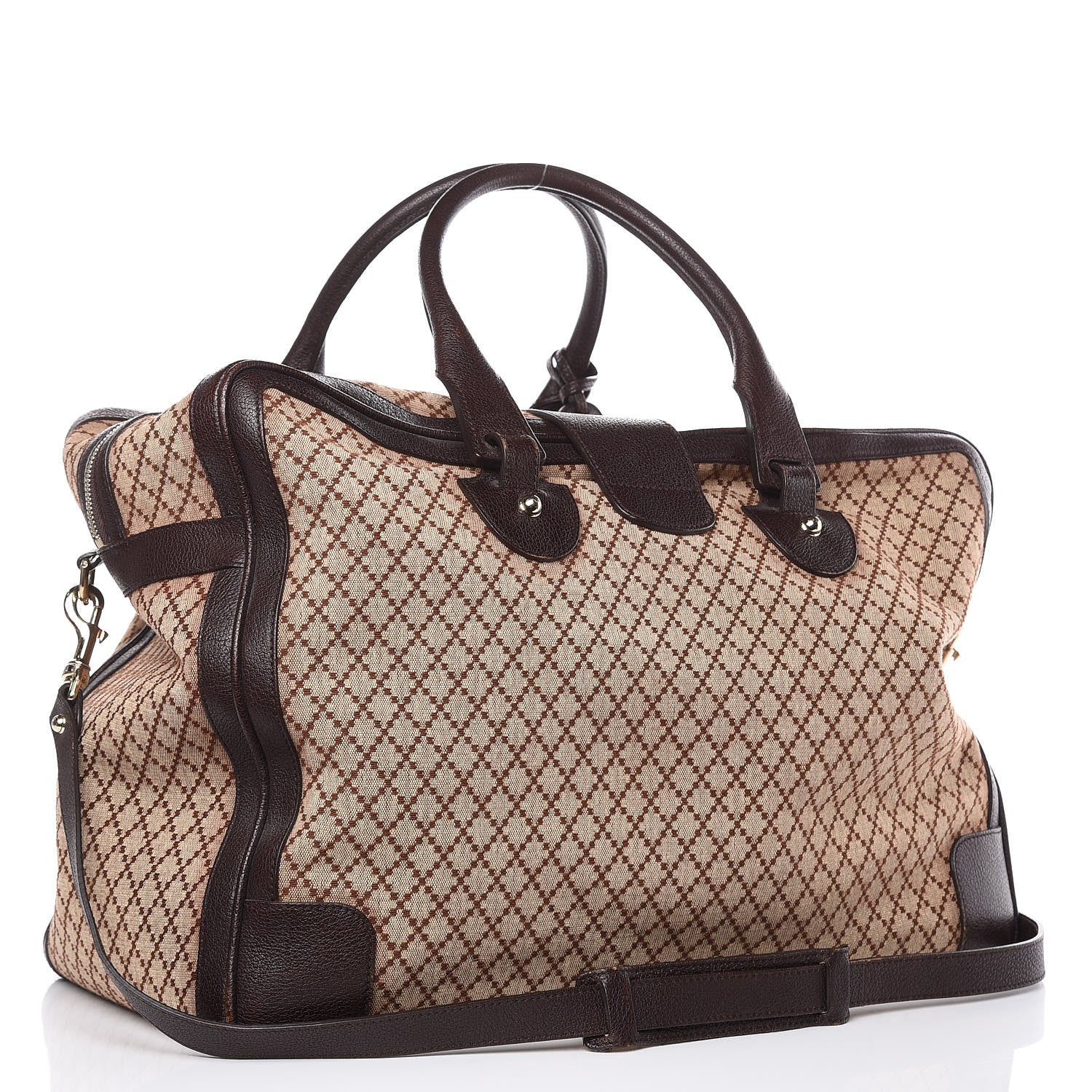 Gucci Diamante Duffle Bag Brown 3 of 17