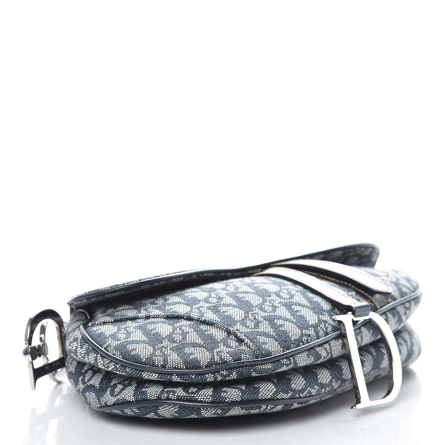 Christian Dior Monogram Saddle Bag Blue 4 of 9