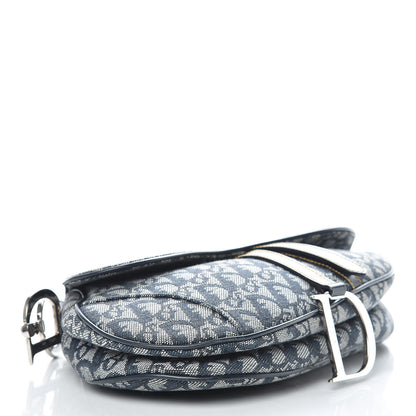 Christian Dior Monogram Saddle Bag Blue 4 of 9