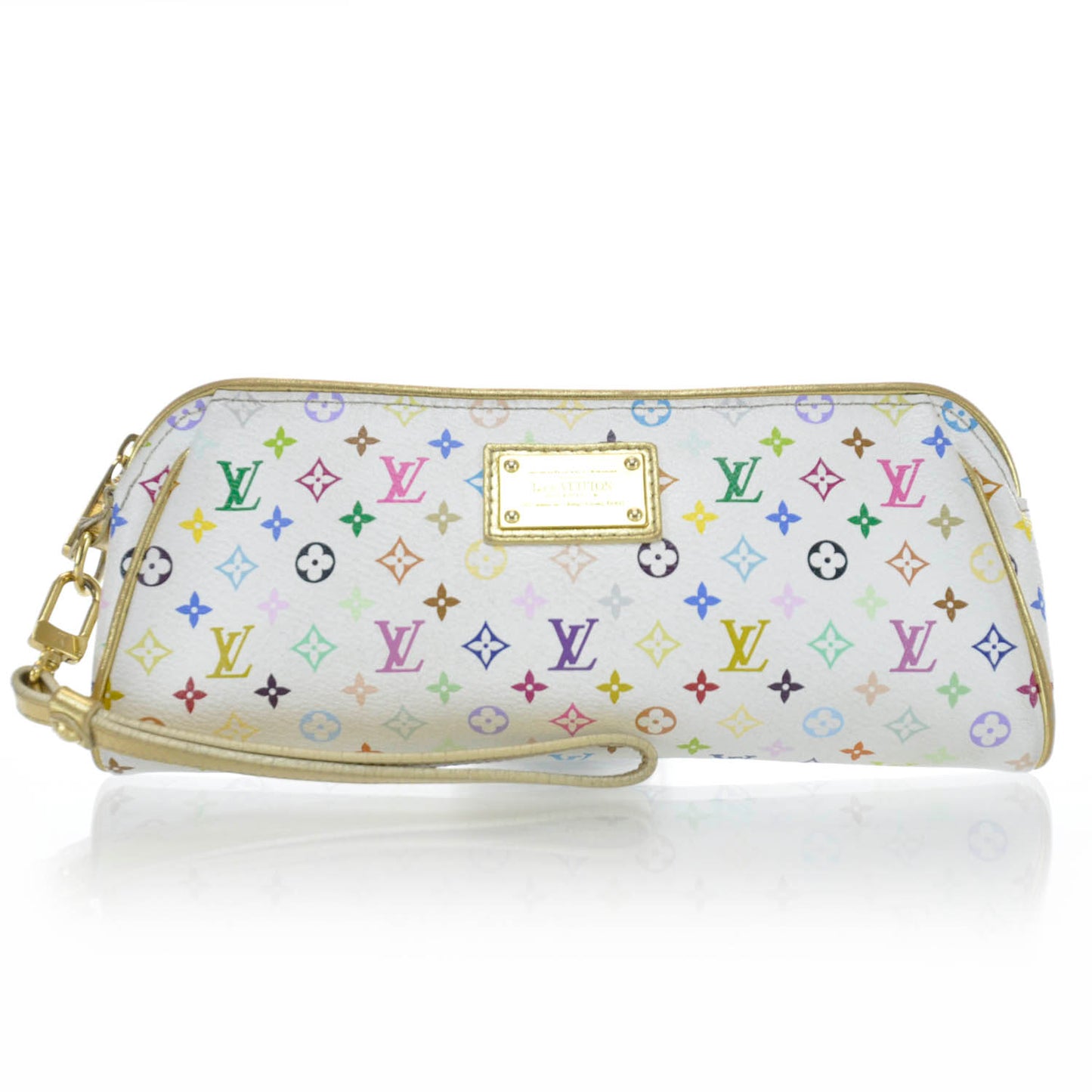 Monogram Multicolor Kate Clutch White