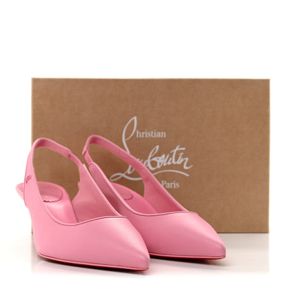 Christian Louboutin Nappa Sporty Kate Slingback 55 Pumps 38 Calipso 9 of 9