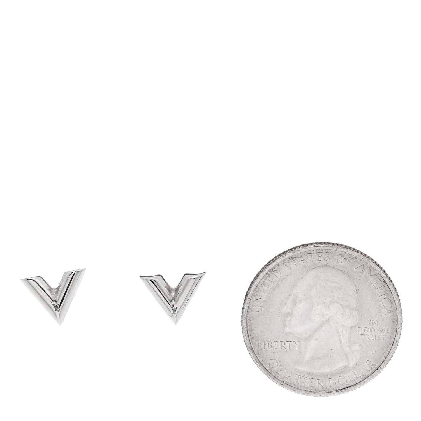 Essential V Stud Earrings Silver