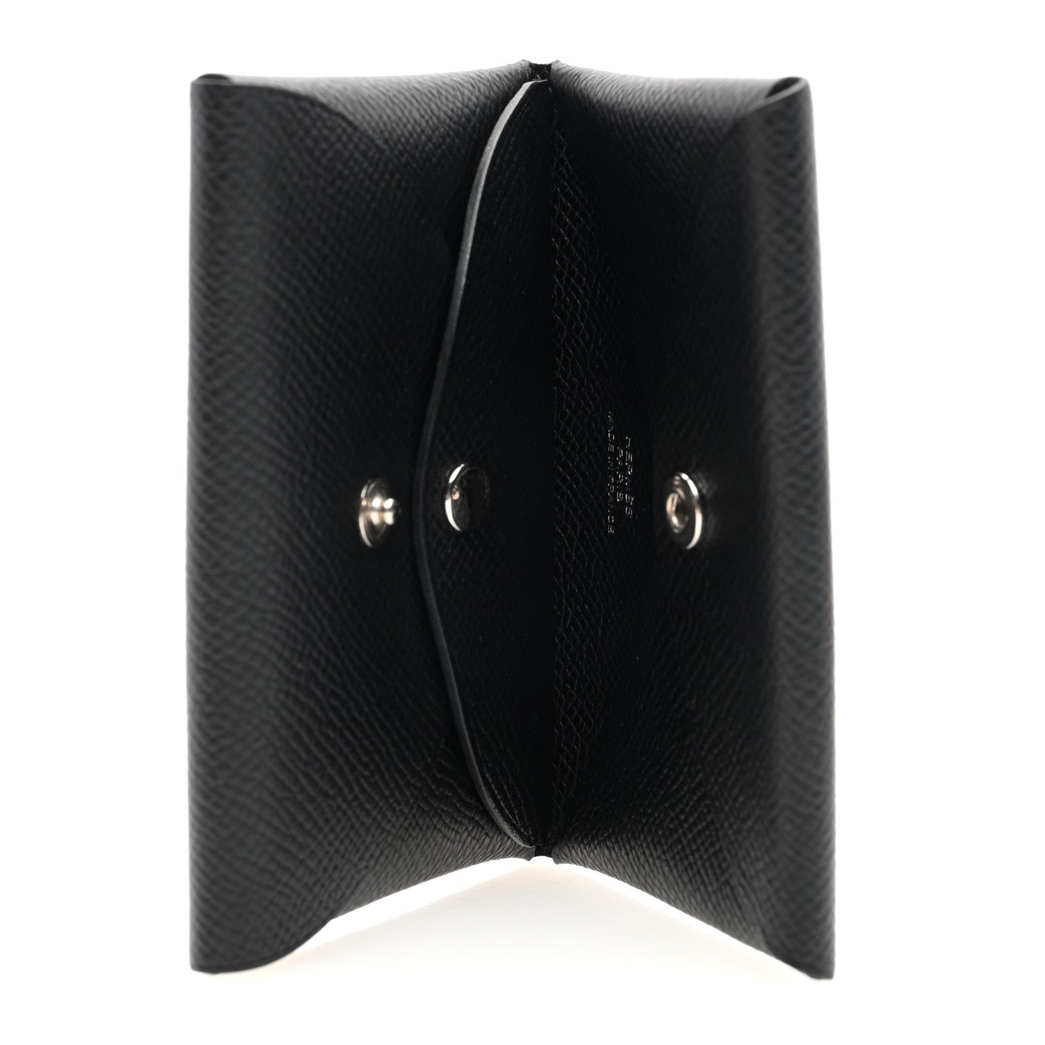 Hermes Epsom Calvi Duo Card Case Black 5 of 8