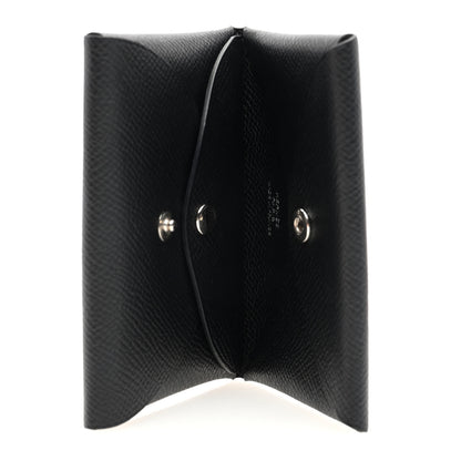 Hermes Epsom Calvi Duo Card Case Black 5 of 8