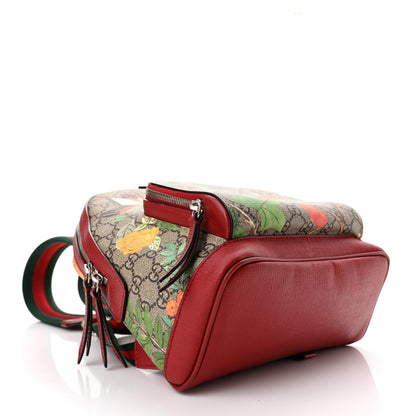 Gucci GG Supreme Monogram Tian Web Small Day Backpack Beige Multicolor Red 4 of 10