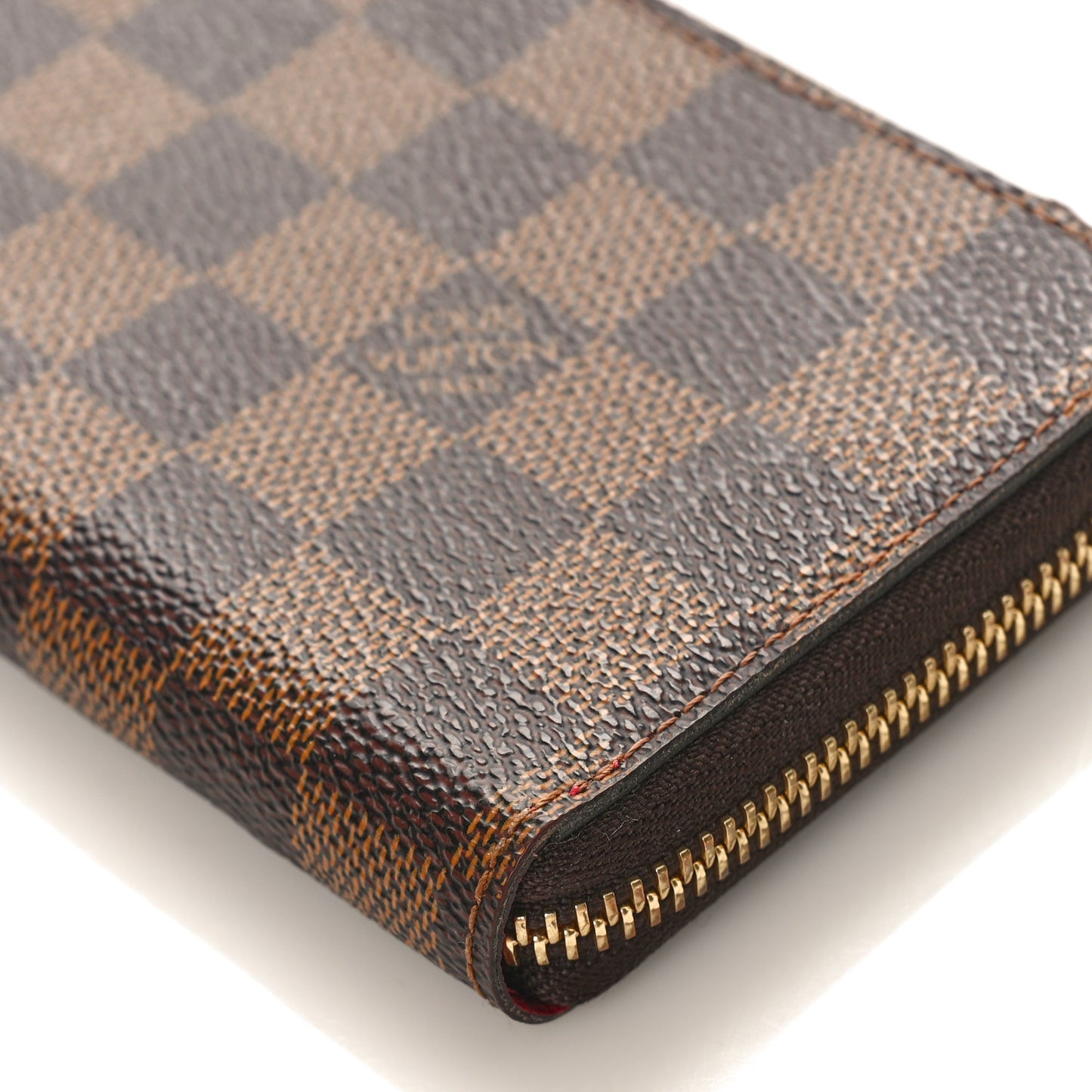 Damier Ebene Clemence Wallet Cherry