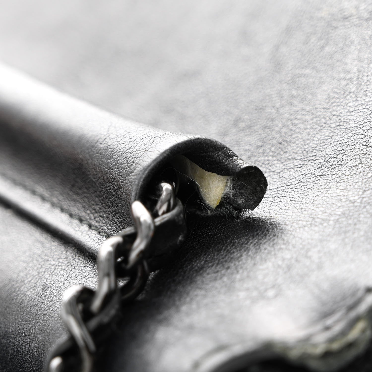 Chanel Crumpled Calfskin Quilted Wallet On Chain WOC So Black 16 of 17