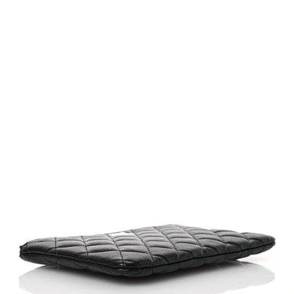 Chanel Caviar Quilted Cosmetic Case Black 4 of 10