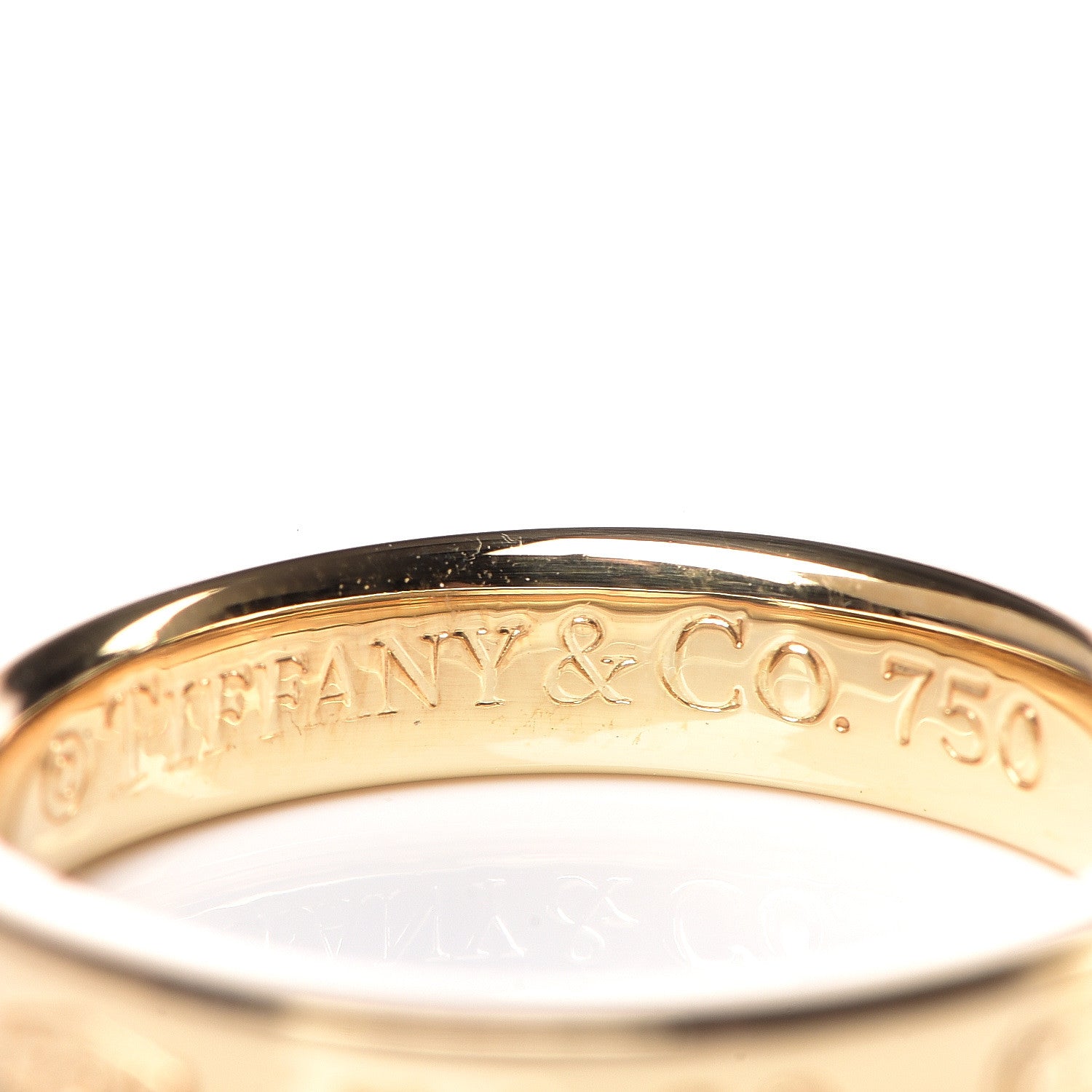 Tiffany 18K Yellow Gold Narrow 1837 Ring 52 6 4 of 5