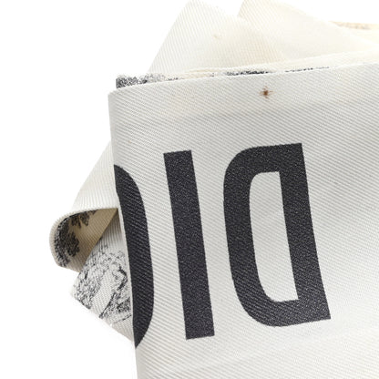 Christian Dior Silk Toile De Jouy Mitzah Scarf White 4 of 5