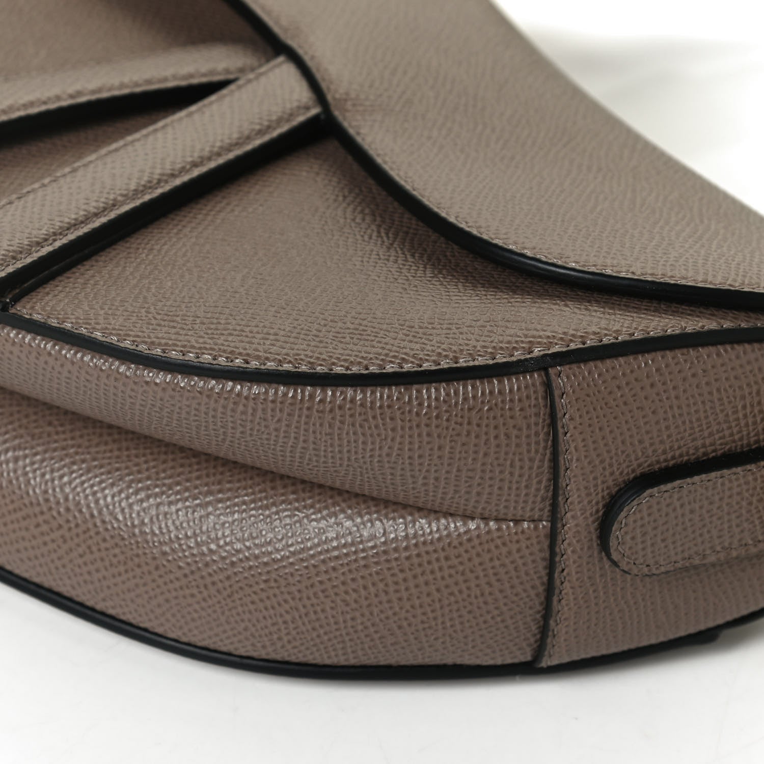 Christian Dior Grained Calfskin Saddle Bag Warm Taupe 12 of 14