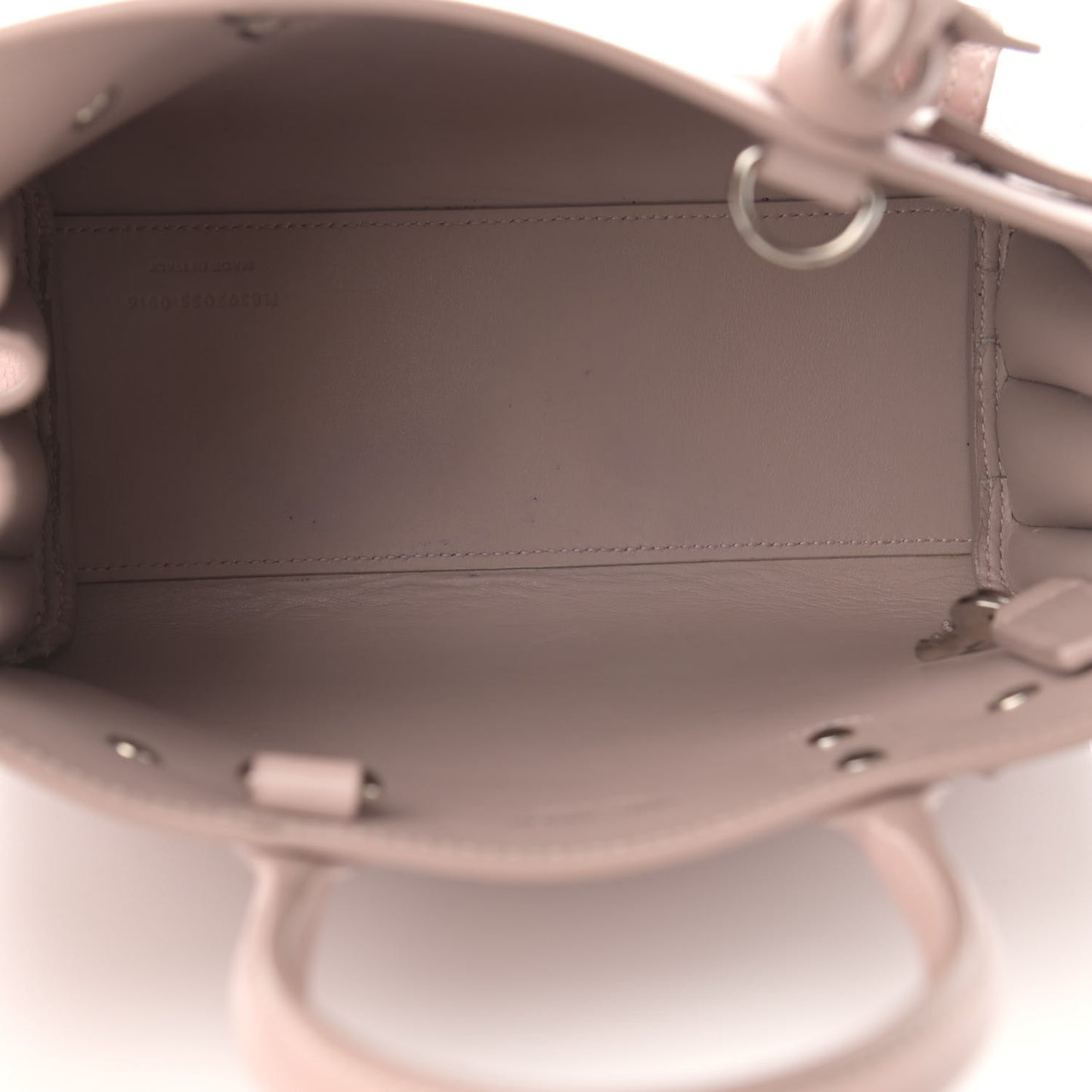 Grained Calfskin Nano Sac De Jour Antique Rose