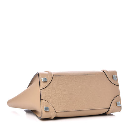 Celine Drummed Calfskin Micro Luggage Dune 4 of 8