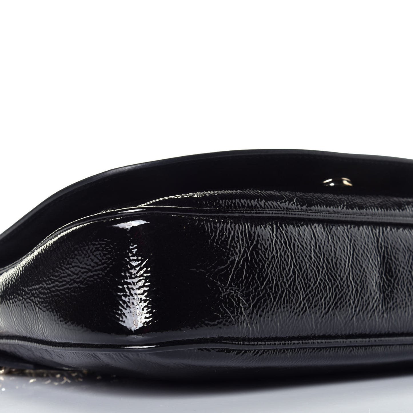 Patent Medium Soho Flap Crossbody Black