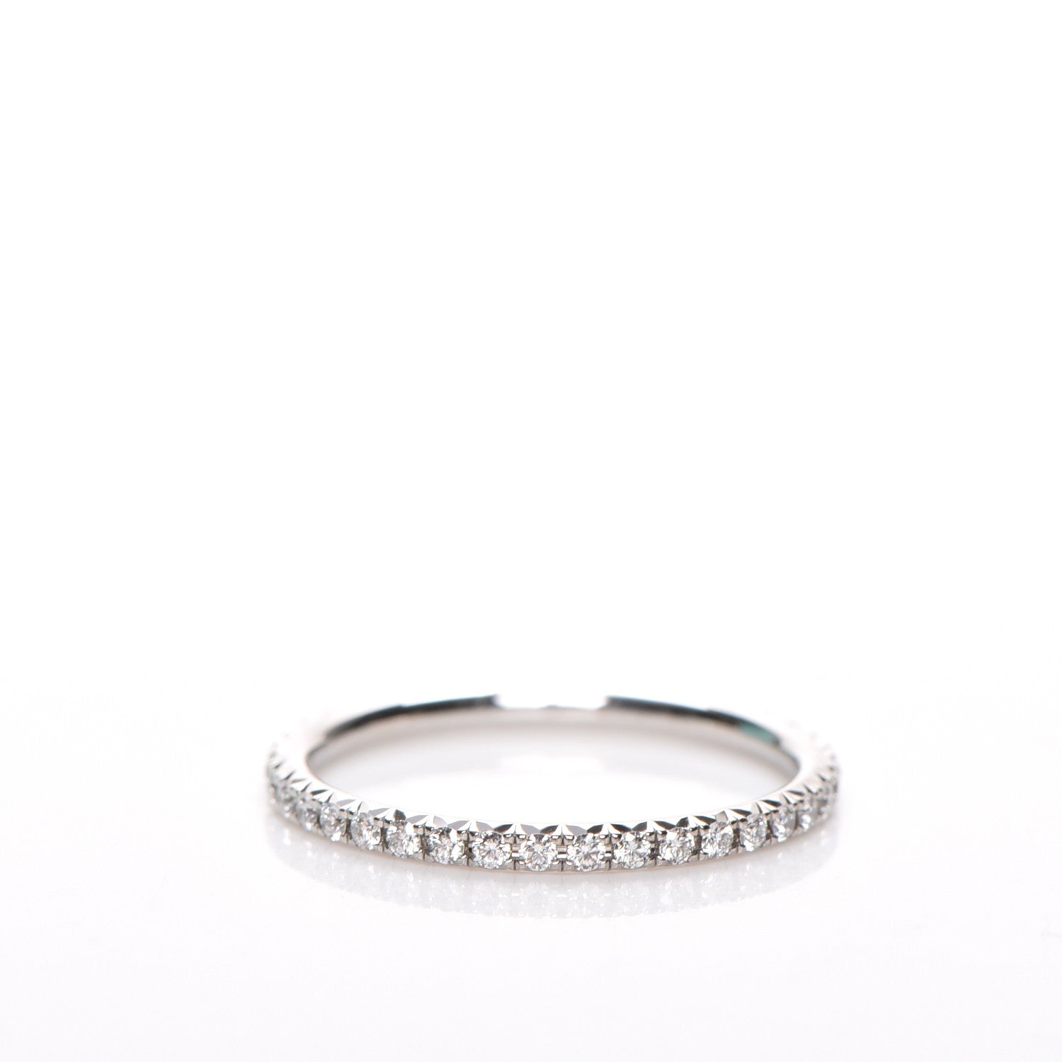Tiffany 18K White Gold Diamond Metro Ring 4 3 of 6