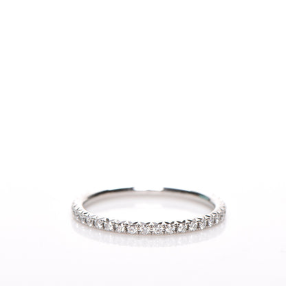 Tiffany 18K White Gold Diamond Metro Ring 4 3 of 6