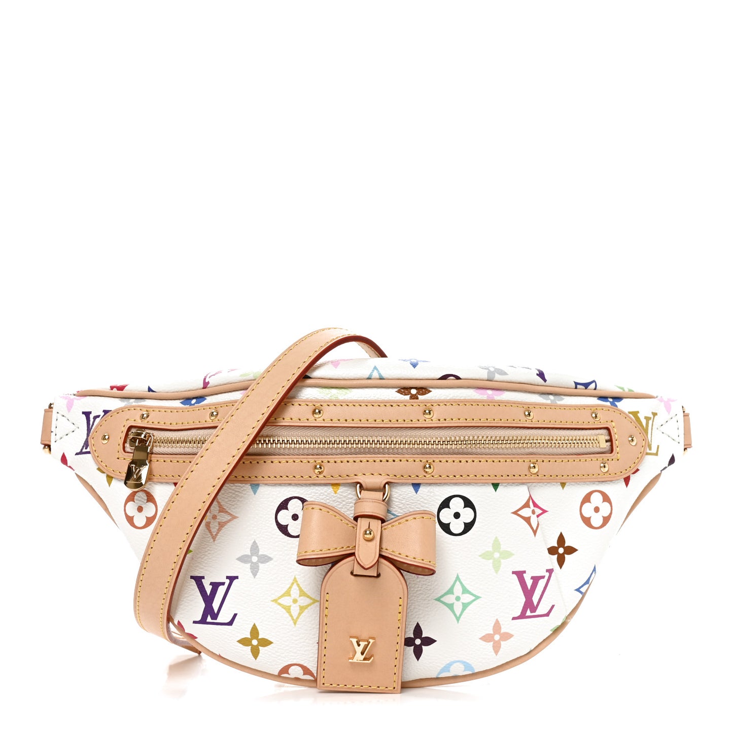 LV X TM Monogram Multicolor High Rise Bumbag White