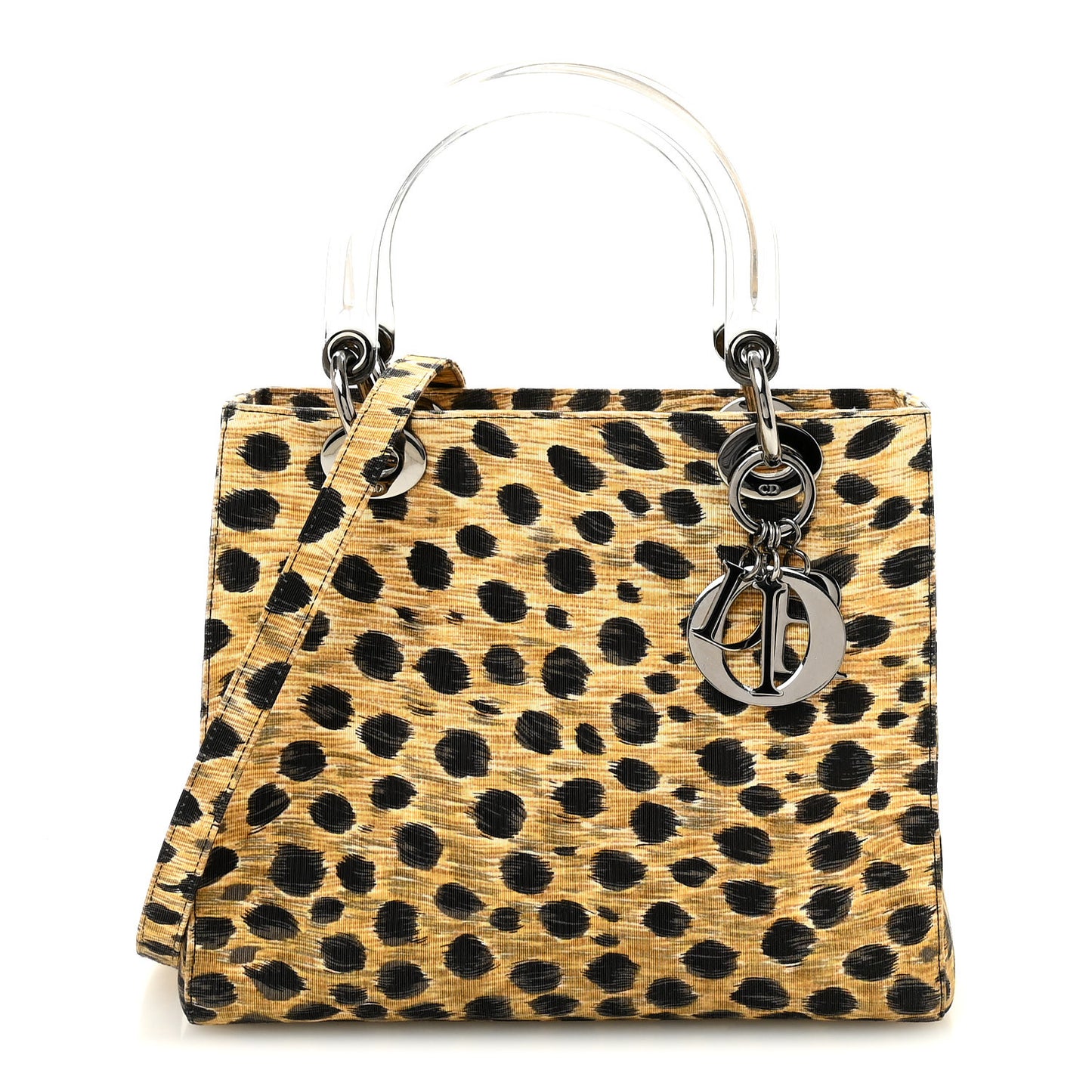 Canvas Leopard Print Medium Lady Dior