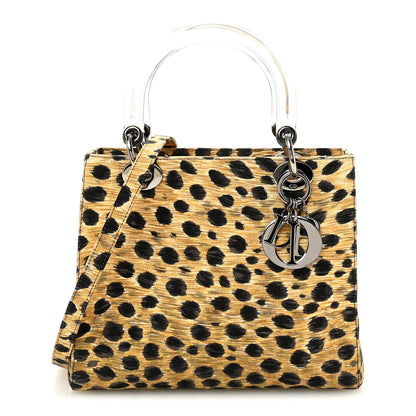 Christian Dior Canvas Leopard Print Medium Lady Dior 1 of 10