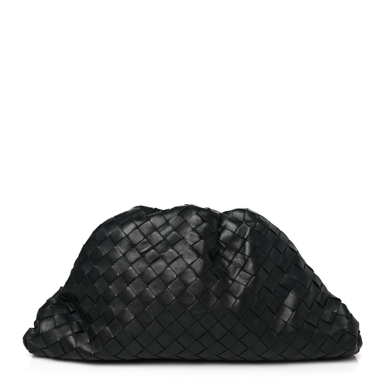 Bottega Veneta Nappa Maxi Intreccio The Pouch Oversized Clutch Black 1 of 9