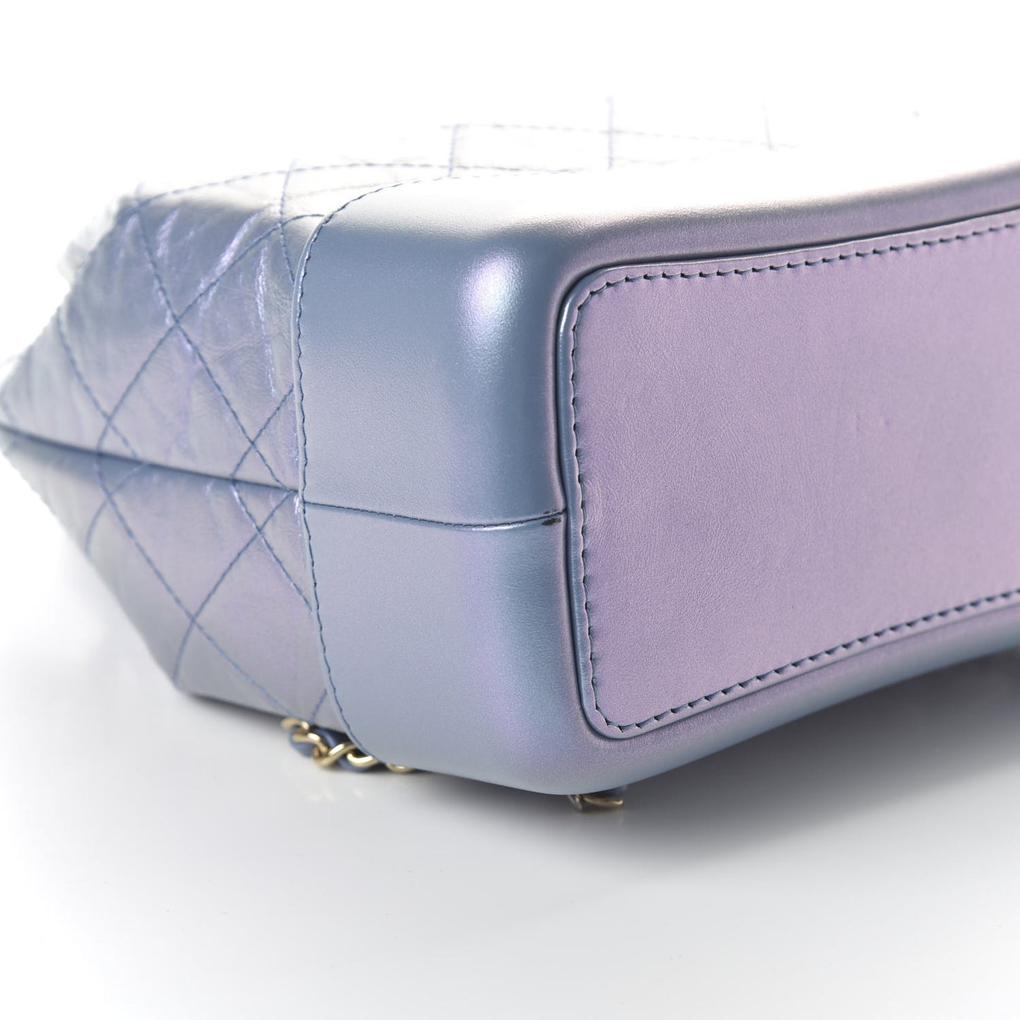 Iridescent Lambskin Calfskin Small Quilted Gabrielle Backpack Light Purple