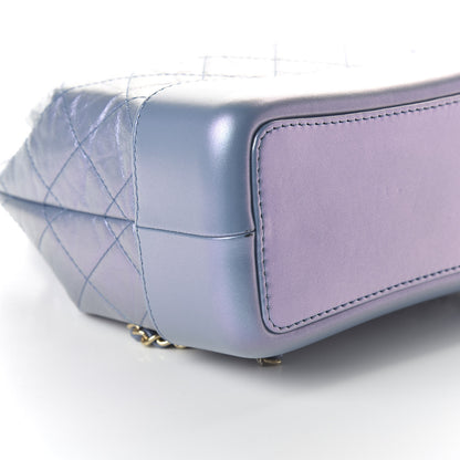 Chanel Iridescent Lambskin Calfskin Small Quilted Gabrielle Backpack Light Purple 5 of 10