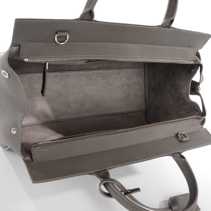 Saint Laurent Grained Calfskin Small Rive Gauche Cabas Fog 7 of 7