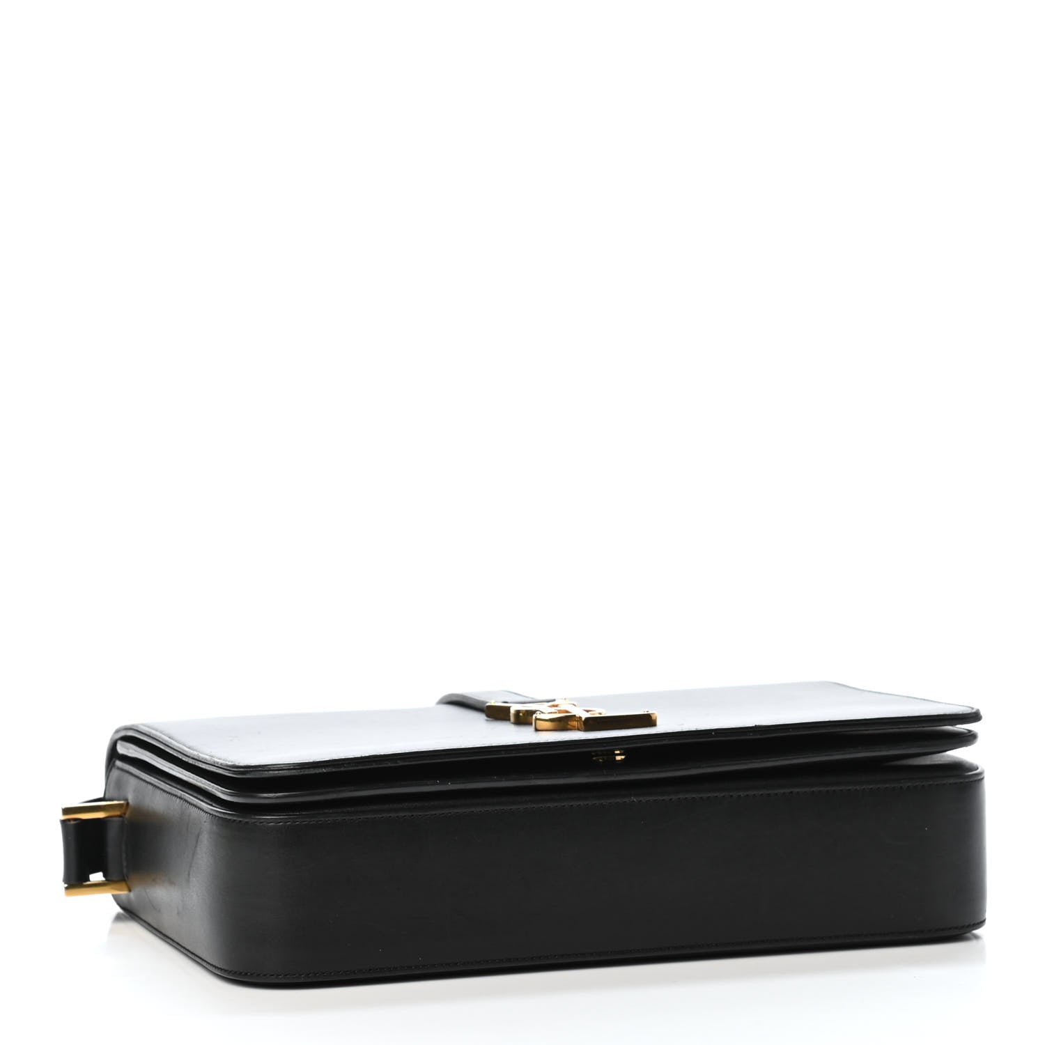 Saint Laurent Smooth Calfskin Medium Classic Monogram Universite Bag Black 3 of 4