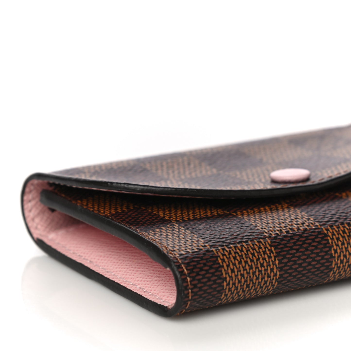 Damier Ebene Rosalie Coin Purse Rose Ballerine