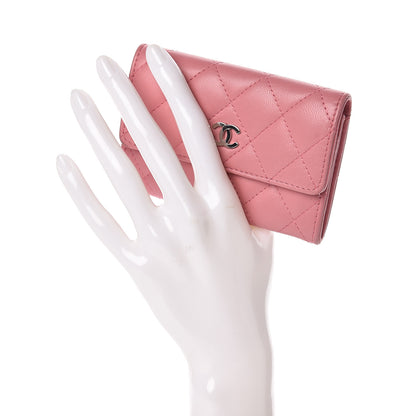 Chanel Lambskin Quilted Card Holder Pink 2 of 9