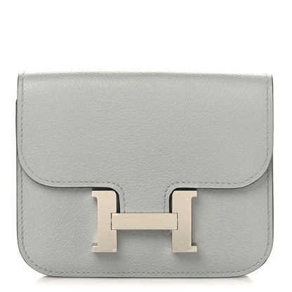 Hermes Evercolor Constance Slim Wallet Bleu Glacier 1 of 9