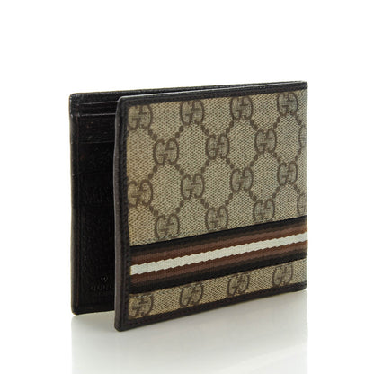 Gucci GG Supreme Monogram Web Bi-Fold Wallet Brown 3 of 7
