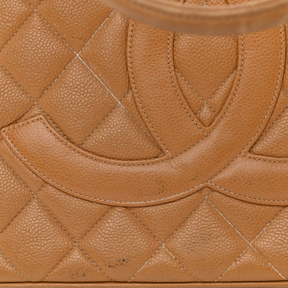 Chanel Caviar Quilted Medallion Tote Beige 12 of 13