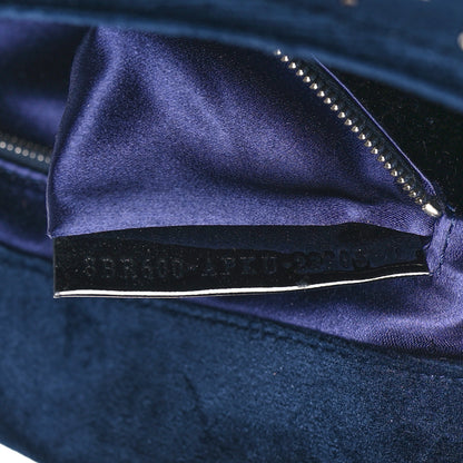 Fendi Velvet Crystal Embellished Baguette Midnight 7 of 10