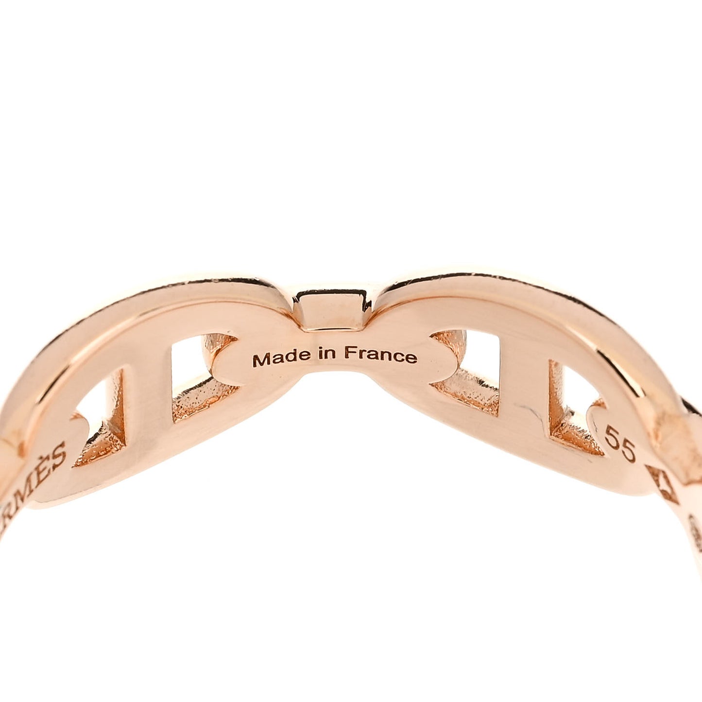 18K Rose Gold PM Chaine d'Ancre Enchainee Ring 55 7.25